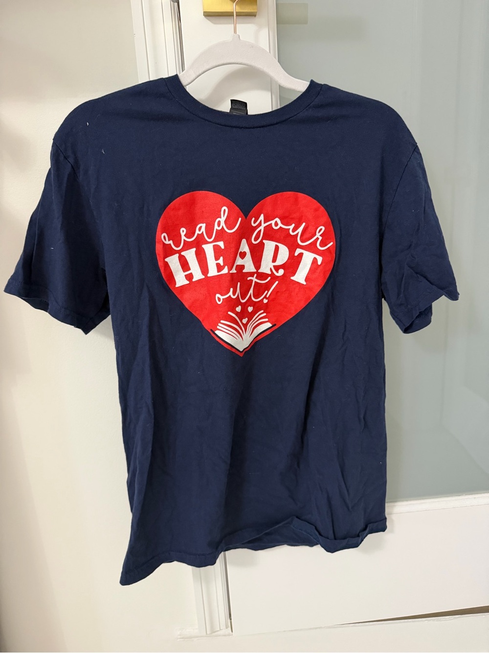 Navy 'Read Your Heart Out' Graphic Tee